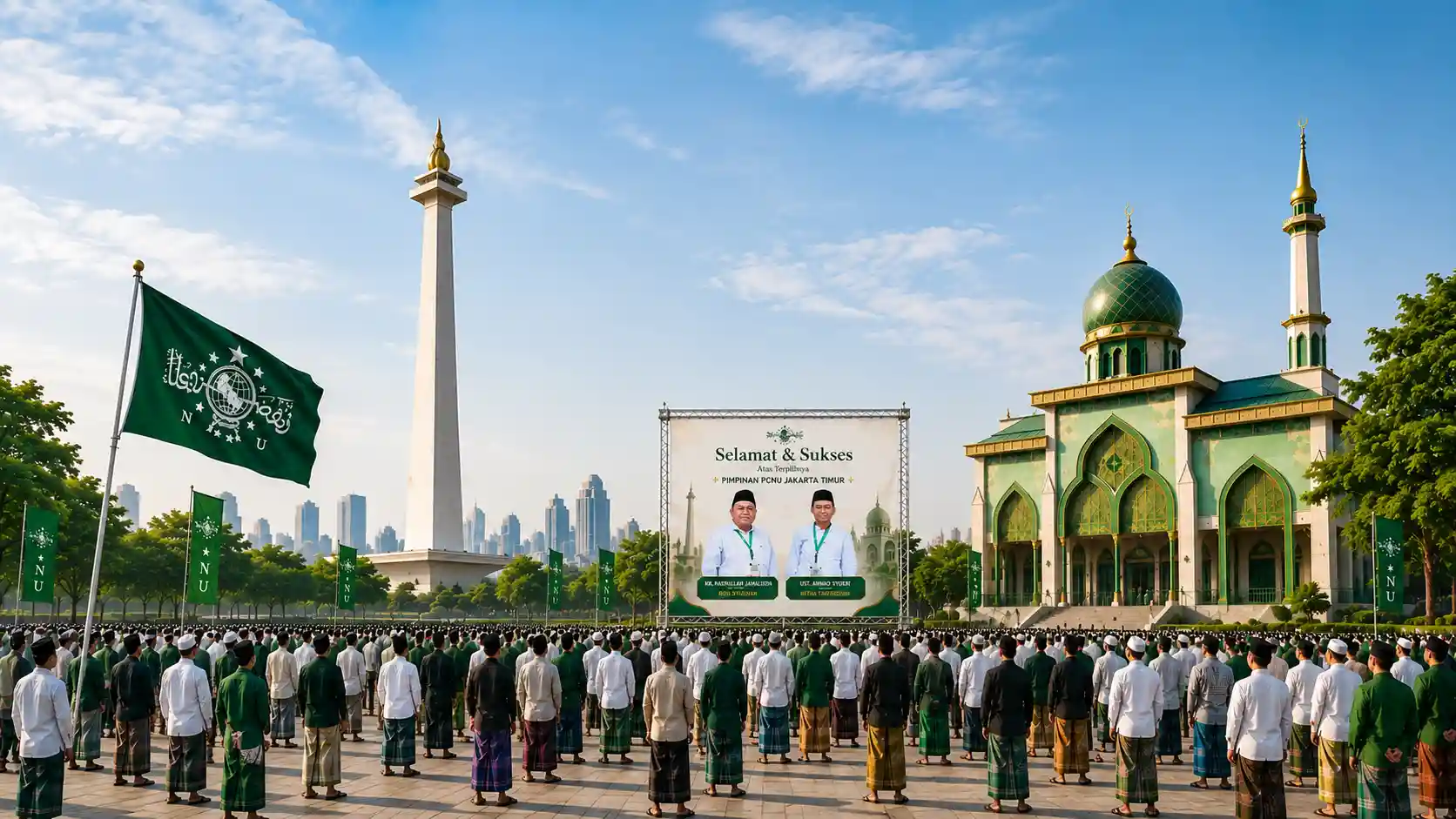 Kebersamaan pengurus dan warga PCNU Pengurus Cabang Kabupaten Tulungagung